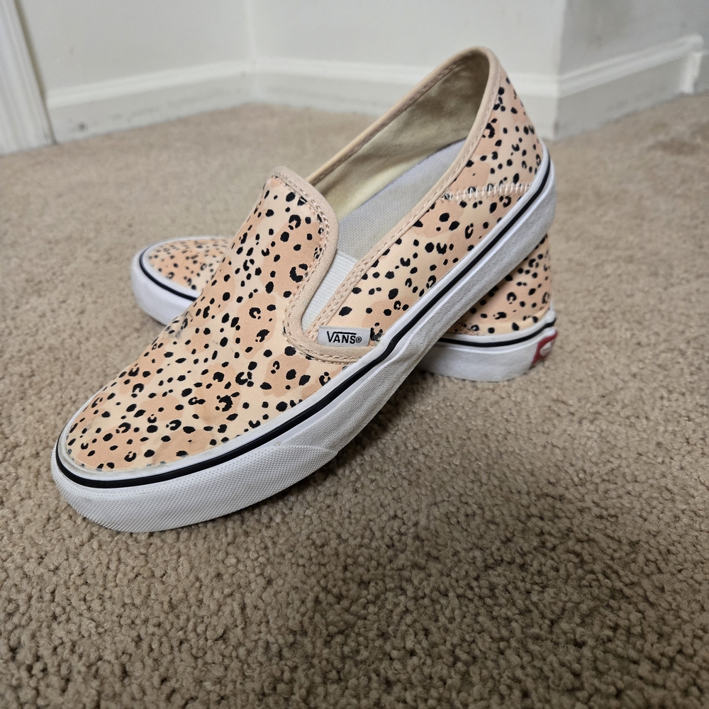 Vans Women's Leopard Print Slip-On Shoes